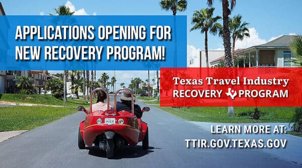 Ad for Texas Travel Industry Recovery Program