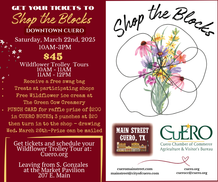 shop the blocks event flyer