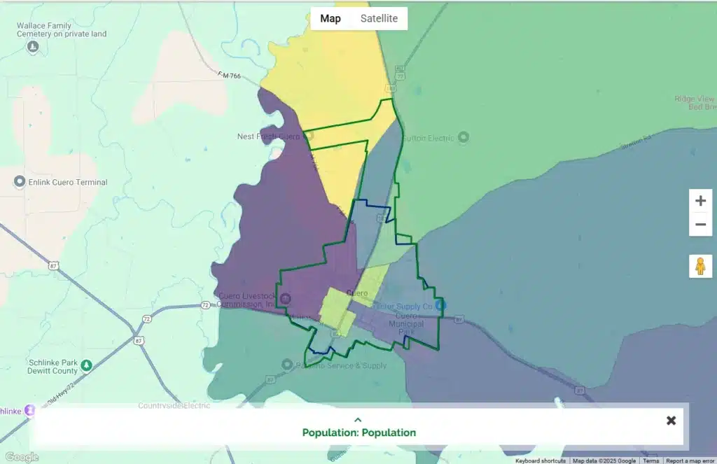 Population density map