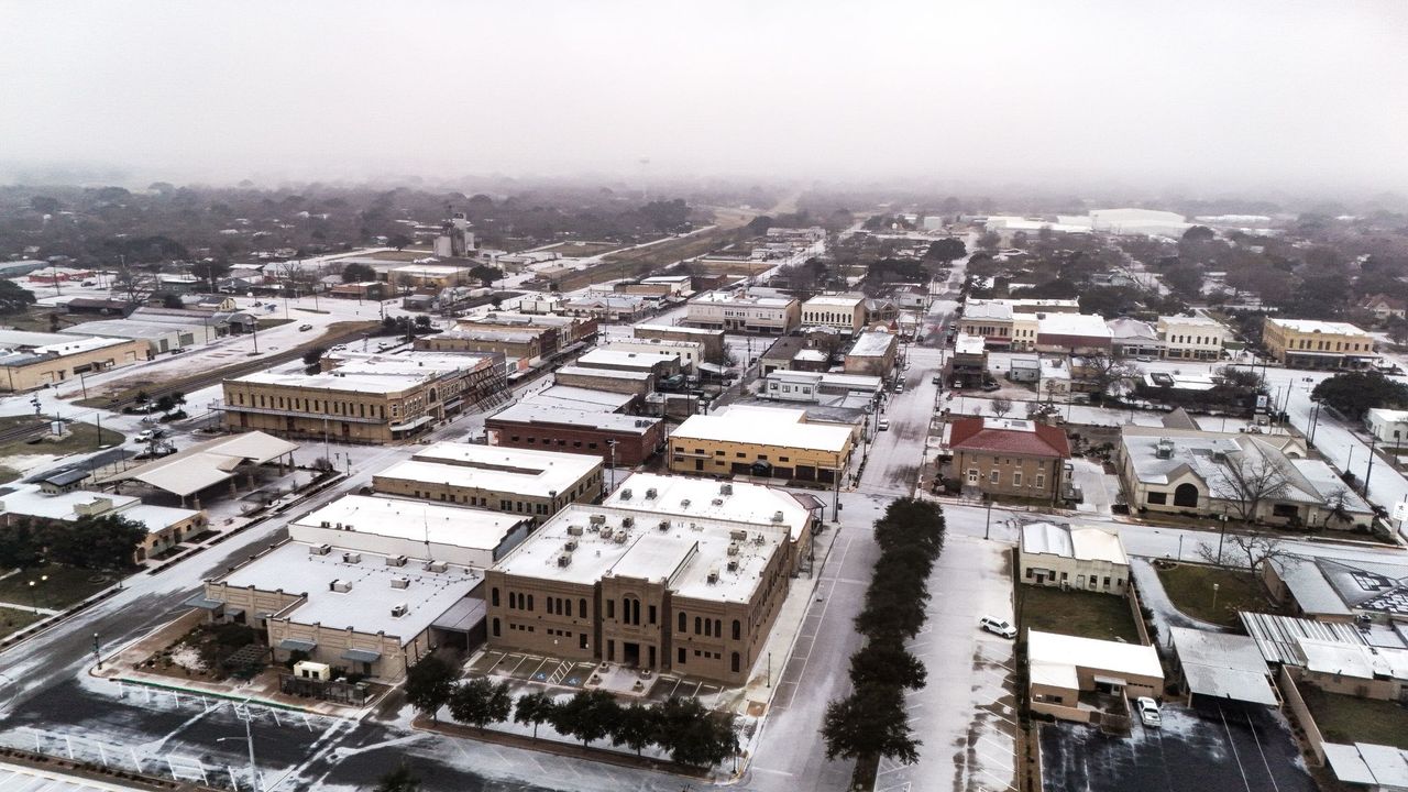 Aerial view of Cuero